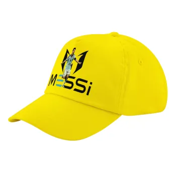 Λιονέλ Μέσι, Leo Messi, Καπέλο παιδικό Baseball, 100% Βαμβακερό Twill, Κίτρινο (ΒΑΜΒΑΚΕΡΟ, ΠΑΙΔΙΚΟ, UNISEX, ONE SIZE)