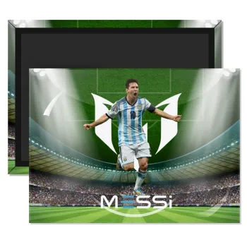 Λιονέλ Μέσι, Leo Messi, Ορθογώνιο μαγνητάκι ψυγείου διάστασης 9x6cm
