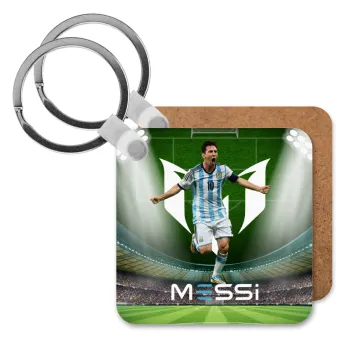 Lionel Messi, Μπρελόκ Ξύλινο τετράγωνο MDF