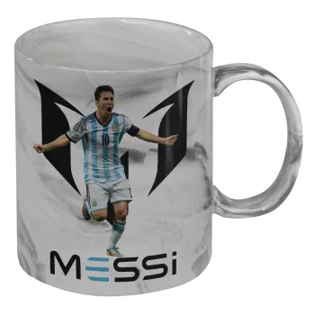 Lionel Messi, Mug ceramic marble style, 330ml