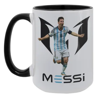 Λιονέλ Μέσι, Leo Messi, Κούπα Mega 15oz, κεραμική Μαύρη, 450ml