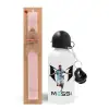 Easter Set, metallic aluminum bottle (500ml) & aromatic flat Easter candle (30cm) (PINK)