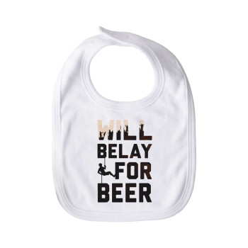 Will Belay For Beer, Σαλιάρα με Σκρατς μεγάλη (35x28cm)