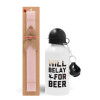 Easter Set, metallic aluminum bottle (500ml) & aromatic flat Easter candle (30cm) (PINK)