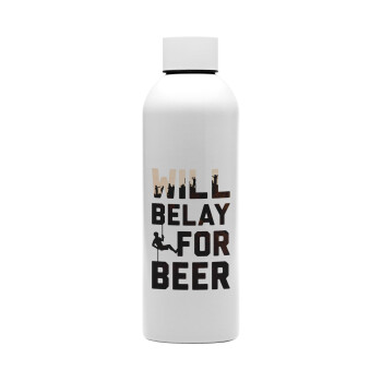 Will Belay For Beer, Μεταλλικό παγούρι νερού, 304 Stainless Steel 800ml