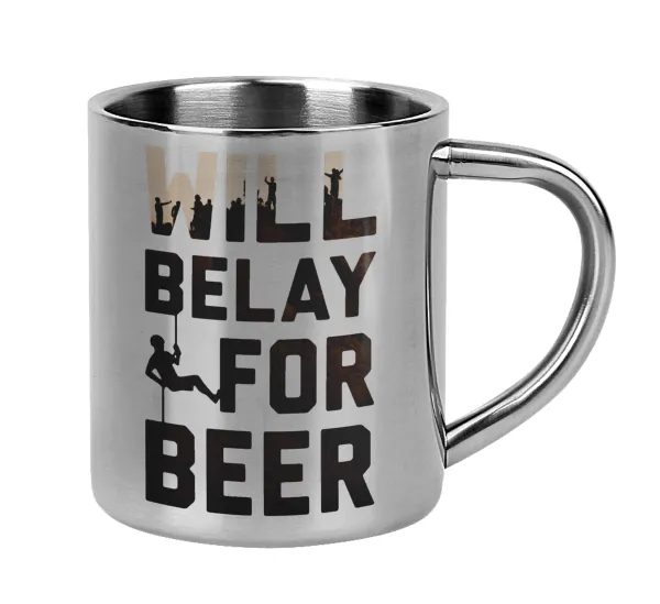 Will Belay For Beer — Mug Stainless steel double wall 300ml