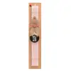 Easter Set, wooden keychain & scented flat Easter candle (30cm) (PINK)