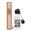 Easter Set, metallic aluminum bottle (500ml) & aromatic flat Easter candle (30cm) (PINK)