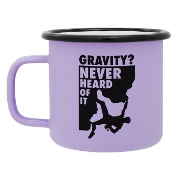 Gravity? Never heard of that!, Κούπα Μεταλλική εμαγιέ ΜΑΤ Light Pastel Purple 360ml