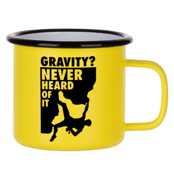 Gravity? Never heard of that!, Κούπα Μεταλλική εμαγιέ ΜΑΤ Κίτρινη 360ml