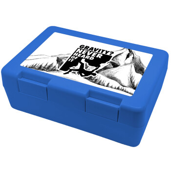 Gravity? Never heard of that!, Children's cookie container BLUE 185x128x65mm (BPA free plastic)
