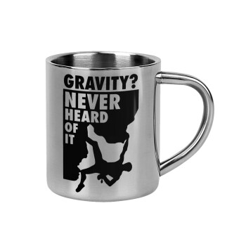 Gravity? Never heard of that!, Mug Stainless steel double wall 300ml