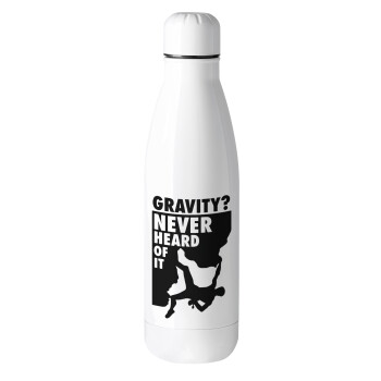 Gravity? Never heard of that!, Μεταλλικό παγούρι θερμός (Stainless steel), 500ml