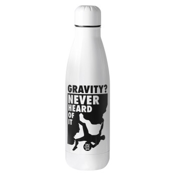 Gravity? Never heard of that!, Μεταλλικό παγούρι Stainless steel, 700ml