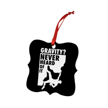 Gravity? Never heard of that!, Στολίδι Χριστουγεννιάτικο στολίδι polygon ξύλινο 7.5cm