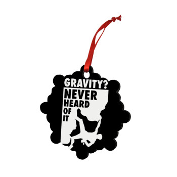 Gravity? Never heard of that!, Στολίδι Χριστουγεννιάτικο στολίδι snowflake ξύλινο 7.5cm