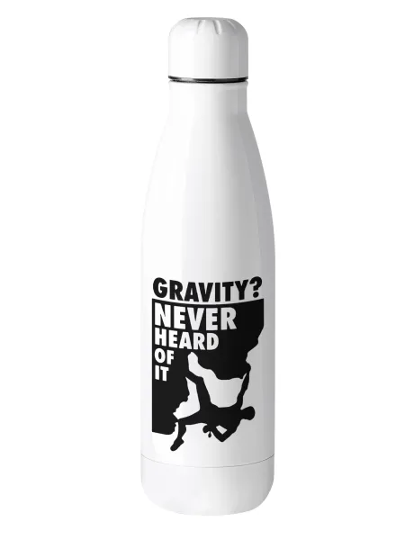 Gravity? Never heard of that! — Metal mug thermos (Stainless steel), 500ml