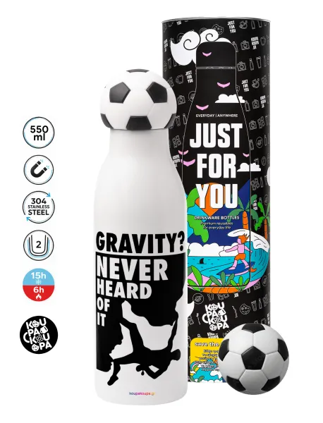 Gravity? Never heard of that! — Soccer Metal mug thermos, double wall, 550ml