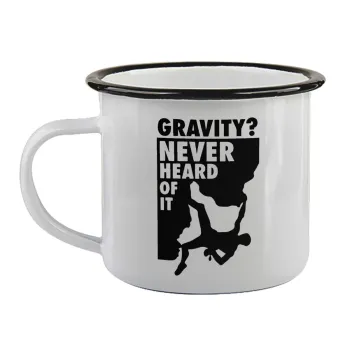 Gravity? Never heard of that!, Κούπα εμαγιέ με μαύρο χείλος 360ml