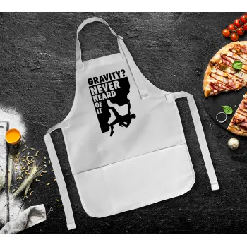 Gravity? Never heard of that!, Ποδιά Σεφ Ολόσωμη Παιδική (με ρυθμιστικά και 2 τσέπες)