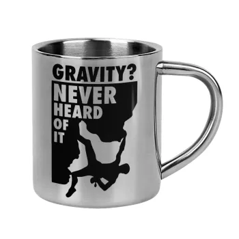 Gravity? Never heard of that!, Mug Stainless steel double wall 300ml