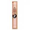 Easter Set, wooden keychain & scented flat Easter candle (30cm) (PINK)