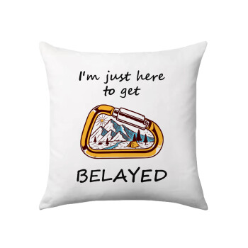 I'm just here to get Belayed, Sofa cushion 40x40cm includes filling