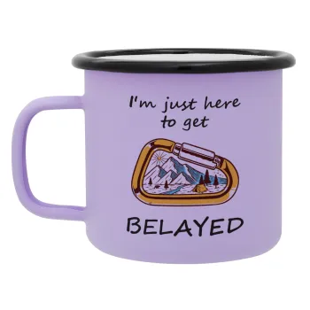 I'm just here to get Belayed, Κούπα Μεταλλική εμαγιέ ΜΑΤ Light Pastel Purple 360ml