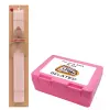 Easter Set, children's snack container PINK & scented flat Easter candle (30cm) (PINK)