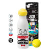Tennis ball Metal mug thermos White, double wall, 550ml