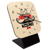 Quartz Table clock in natural wood (10cm)