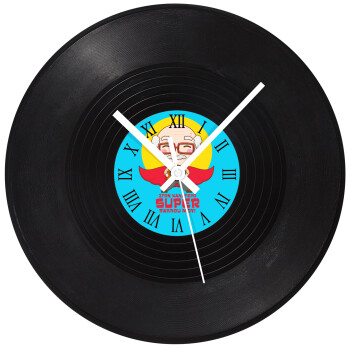 Στον καλύτερο Super παππού μου!, Ρολόι τοίχου Βινύλιο (30cm)