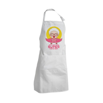 To my best Super Grandma!, Adult Chef Apron (with sliders and 2 pockets)