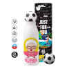 Soccer Metal mug thermos, double wall, 550ml