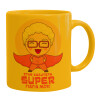 Ceramic coffee mug yellow, 330ml