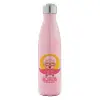 Metal mug thermos Pink Iridiscent (Stainless steel), double wall, 500ml