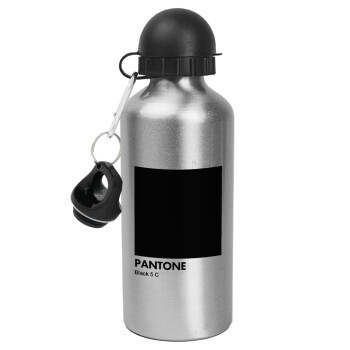 Pantone Black, Μεταλλικό παγούρι νερού, Ασημένιο, αλουμινίου 500ml