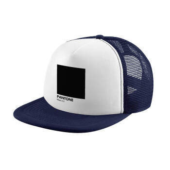 Pantone Black, Καπέλο Ενηλίκων Soft Trucker με Δίχτυ Dark Blue/White (POLYESTER, ΕΝΗΛΙΚΩΝ, UNISEX, ONE SIZE)