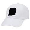 Pantone Black, Καπέλο ενηλίκων Jockey Λευκό (snapback, 5-φύλλο, unisex)