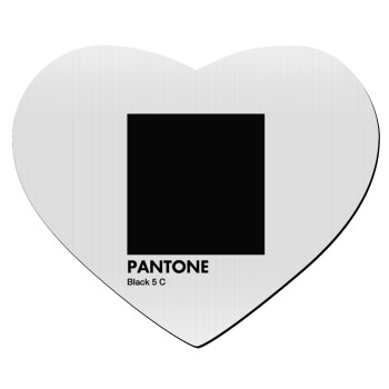 Pantone Black, Mousepad heart 23x20cm