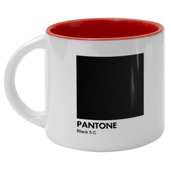 Pantone Black, Κούπα κεραμική 400ml Λευκή/Κόκκινη