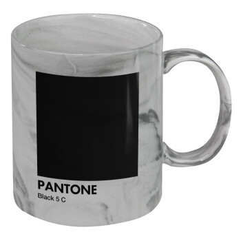 Pantone Black, Κούπα κεραμική, marble style (μάρμαρο), 330ml