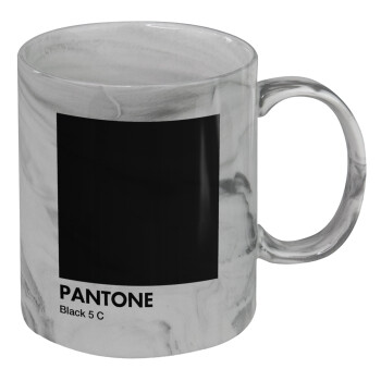 Pantone Black, Mug ceramic marble style, 330ml