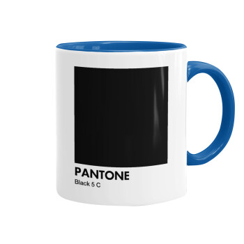 Pantone Black, Κούπα χρωματιστή μπλε, κεραμική, 330ml