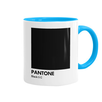 Pantone Black, Mug colored light blue, ceramic, 330ml