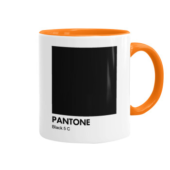 Pantone Black, Mug colored orange, ceramic, 330ml