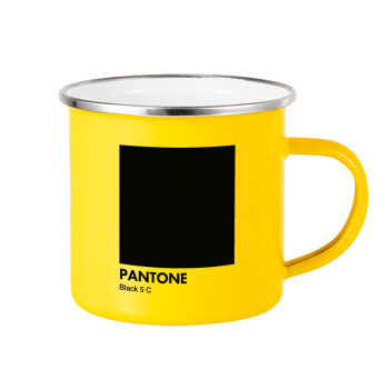 Pantone Black, Κούπα Μεταλλική εμαγιέ Κίτρινη 360ml