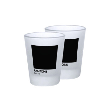 Pantone Black, Σφηνοπότηρα γυάλινα 45ml του πάγου (2 τεμάχια)