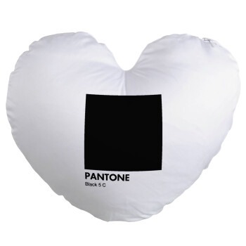 Pantone Black, Μαξιλάρι καναπέ καρδιά 40x40cm περιέχεται το  γέμισμα