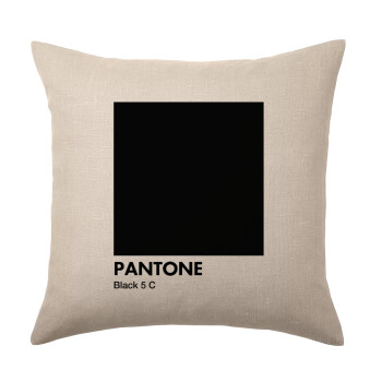 Pantone Black, Μαξιλάρι καναπέ ΛΙΝΟ 40x40cm περιέχεται το  γέμισμα